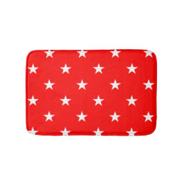 Red Large Stars Bath Mat Badrumsmatta