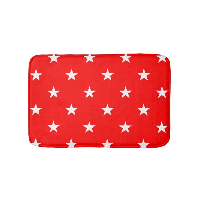 Red Large Stars Bath Mat Badrumsmatta (Framsidan)