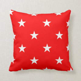 Red Large Stars Pillow Kudde