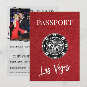 Red Las Vegas-passet sparar datumet Spara Datumet
