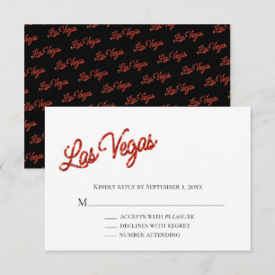 Red Las Vegas Sparkles Bröllop OSA Inbjudningar