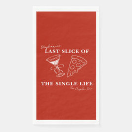 Red Last Slice of the Single Life Bachelorette Pappersservett