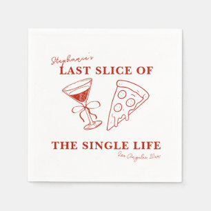 Red Last Slice of the Single Life Bachelorette Pappersservett