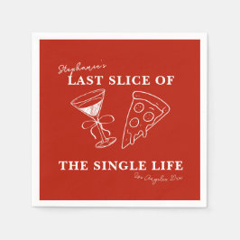 Red Last Slice of the Single Life Bachelorette Pappersservett