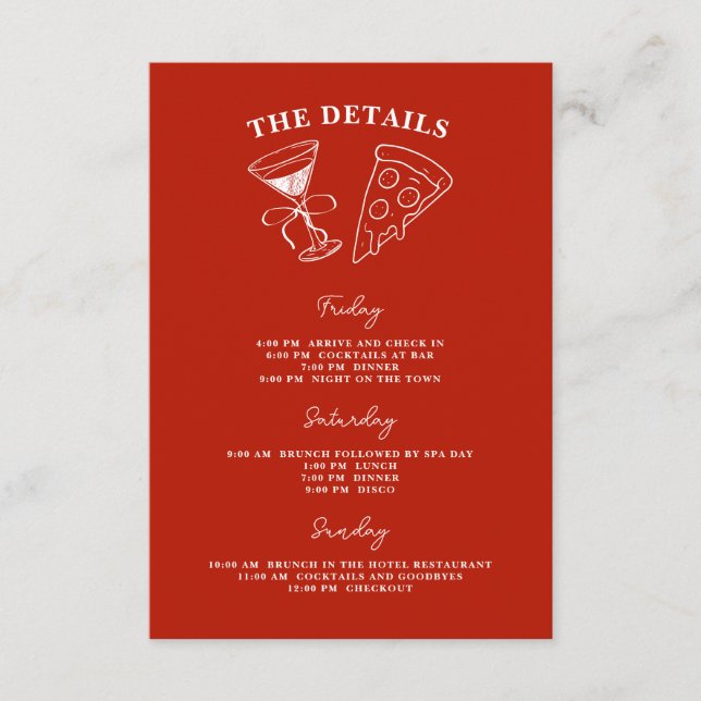 Red Last Slice of the Single Life Bachelorette Tilläggskort (Framsida)