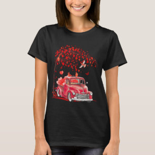 Red Lastbil Alla hjärtans dag Cute Couple Matchin T Shirt