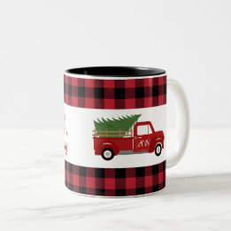 Red Lastbil Buffalo Play-jul Två-Tonad Mugg