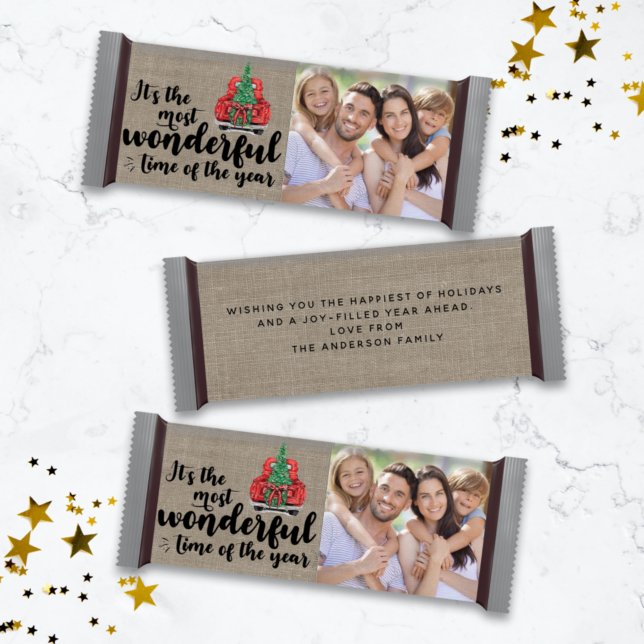 Red Lastbil Burlap-julgodis Pub Wrapper (Skapare uppladdad)