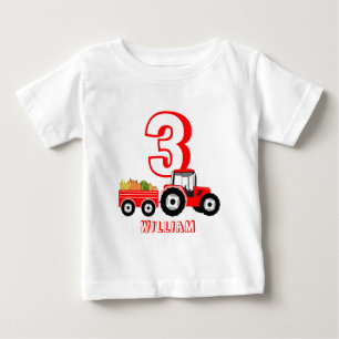 Red Lastbil Farm Producer Birthday Boy T Shirt