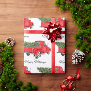 Red Lastbil God jul Glad helg Julafton Presentpapper