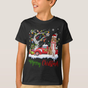 Red Lastbil God jul Träd Rough Collie Pajama T Shirt