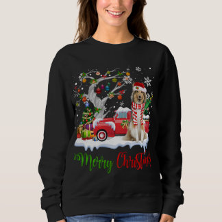 Red Lastbil God jul Träd Shetland Sheepdog P T Shirt