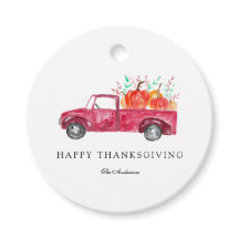 Red Lastbil Happy thanksgiving Fall Pumpkin Harves