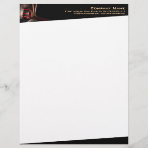 Red Lastbil i Rörelse Company Letterhead Brevhuvud