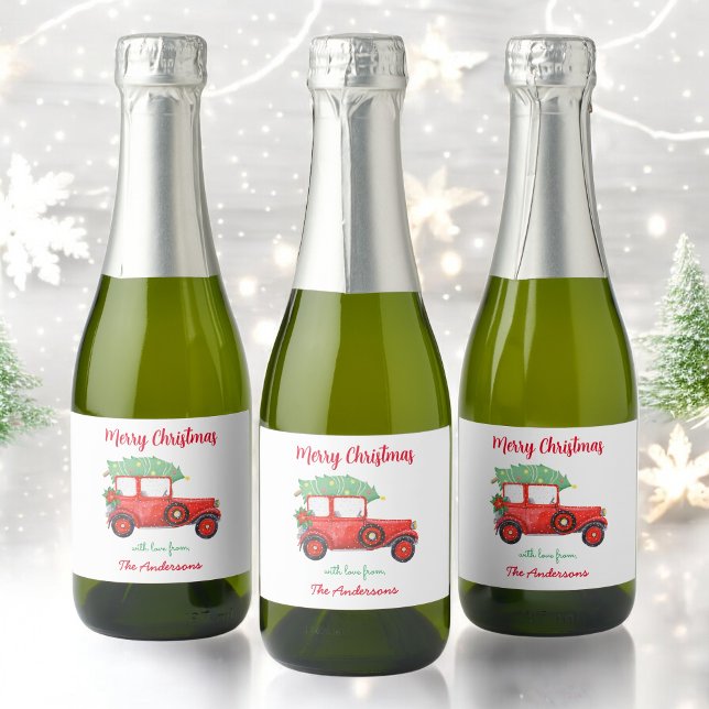 Red Lastbil jul Grönt Träd Helgdag (Skapare uppladdad)