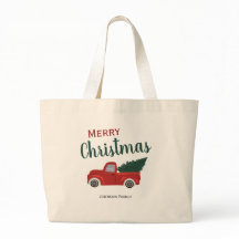 Red lastbil Julgran personalize