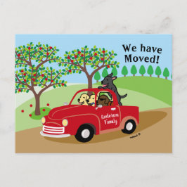 Red Lastbil Labradors Nya adress meddelande