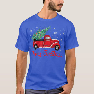Red Lastbil Plocka upp Julgran Light Merry Chris T Shirt