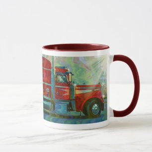 RED LASTBIL TRAUCKERS STORG RIG COFFEE MUGG
