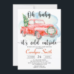 Red Lastbil Winter Baby Shower-inbjudan Inbjudningar<br><div class="desc">Red Lastbil Winter Baby Shower-inbjudan</div>