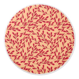  Red Leafy Branches Seamless Pattern Knopp