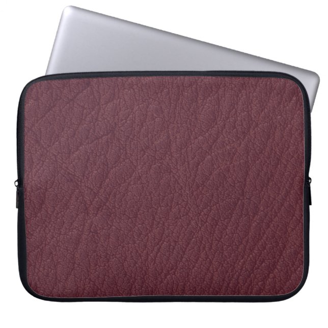 Red Leather Masculine Rustic Skin Laptop Fodral (Framsidan)