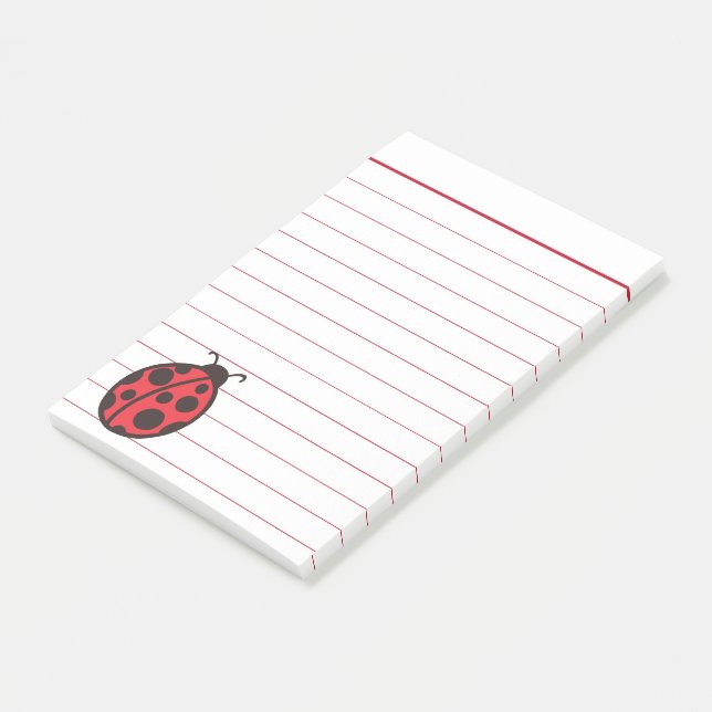 Red Led Ladybug Post IT Notes Post-it Block (Vinklad)