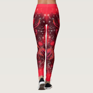 Red Leggings med Bull som går i stjärnnatten