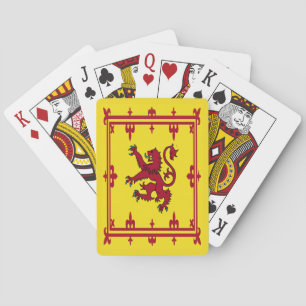 Red Lejon Scottish Flagga Standard of Scotland  Casinokort