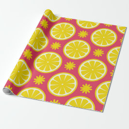 Red Lemon Wrapping Papper Presentpapper