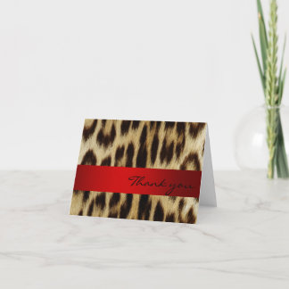 Red Leopard Monogram Rand Tackkort