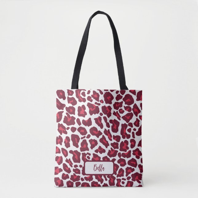 Red Leopard Mönster Tygkasse (Framsida)