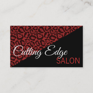 Red Leopard Salon-Affärskortet Visitkort