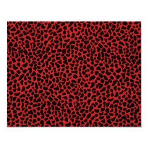 Red Leopard Skin Fototryck