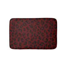 Red Leopard Skriv ut Bath Mat