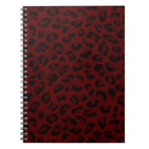 Red Leopard Skriv ut Spiral-anteckningsbok