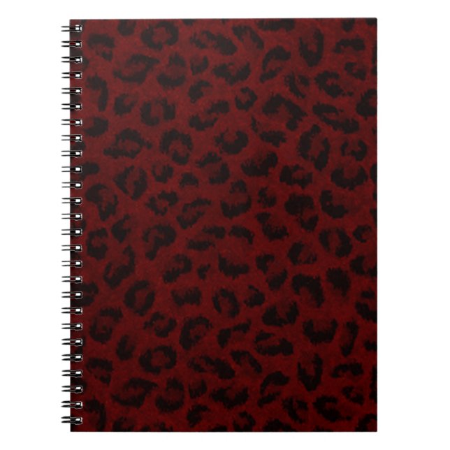 Red Leopard Skriv ut Spiral-anteckningsbok Anteckningsbok (Framsidan)