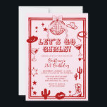 Red Let's Go Girls Birthday Party Invitation Inbjudningar<br><div class="desc">Cowgirl Boot Western Invitation.
Rustic 30th Western Cowgirl Birthday.
Saddle up,  put boots on,  rustic chic birthday,  Rustic cowgirl birthday.
Western Rustic 30th,  40th Cowgirl Birthday.
21st,  30th,  40th,  50th Birthday.
Country birthday.</div>