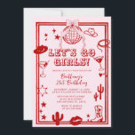 Red Let's Go Girls Birthday Party Invitation Inbjudningar<br><div class="desc">Cowgirl Boot Western Invitation.
Rustic 30th Western Cowgirl Birthday.
Saddle up,  put boots on,  rustic chic birthday,  Rustic cowgirl birthday.
Western Rustic 30th,  40th Cowgirl Birthday.
21st,  30th,  40th,  50th Birthday.
Country birthday.</div>