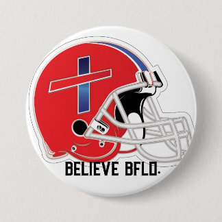 Red lid Believe Bflo button Knapp
