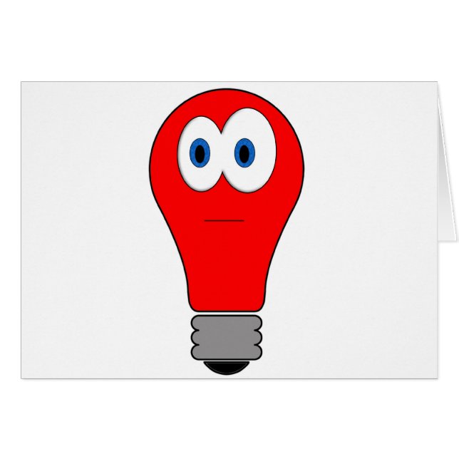 Red Light Bulb Hälsningskort (Framsidan Horizontal)