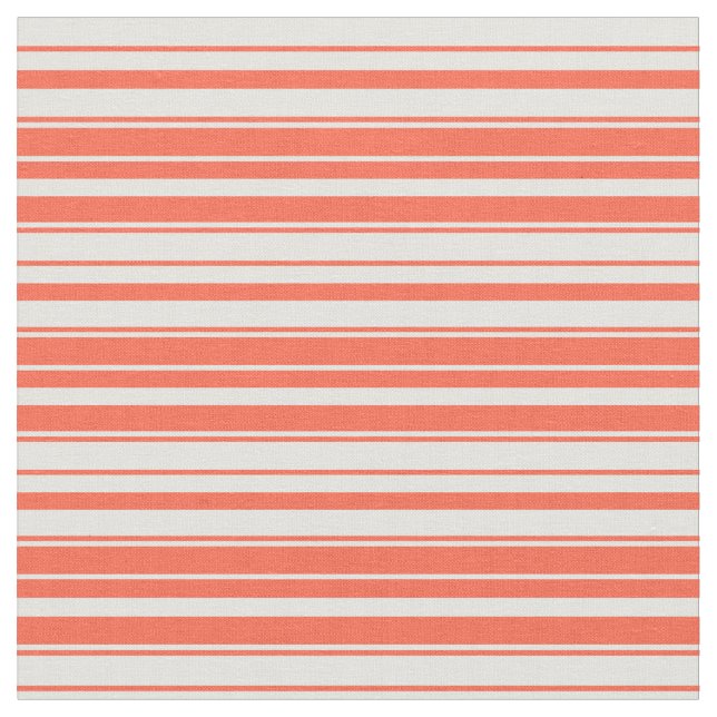 Red & Light Cyan Stripe Mönster Tyg (Närbild)