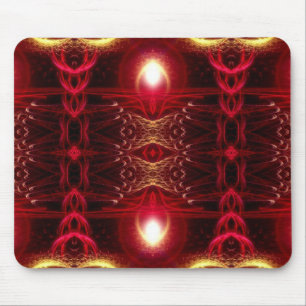 Red Light Fractal Mousepad Musmatta
