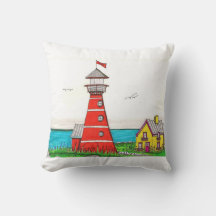 Red Lighthouse Dekorativ kudde