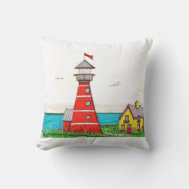 Red Lighthouse Dekorativ kudde