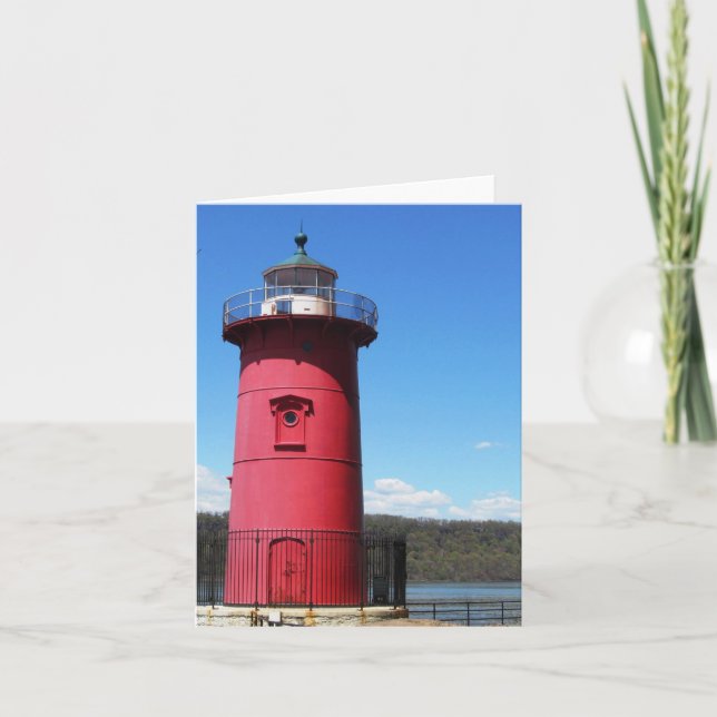 RED LIGHTHOUSE NOTECARD KORT (Framsida)