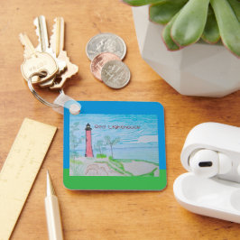 Red Lighthouse Nyckelring