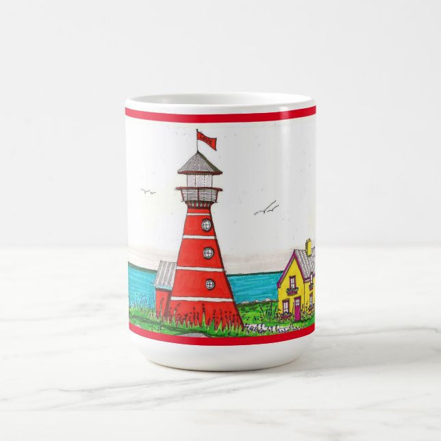 Red Lighthouse Red 15oz mugg (Center)