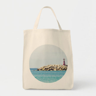 Red Lighthouse Summer Tote Tygkasse