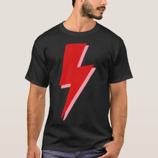 Red Lightning Bolt Sticker T Shirt